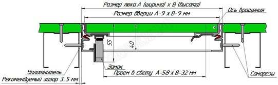 Люк под покраску Премиум Лайт для установки в стену Люк под покраску Премиум Лайт для установки в стену