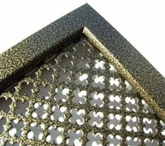 Решетка металлическая с перфорацией Цветок накладная 300*180 Решетка металлическая с перфорацией Цветок накладная 300*180