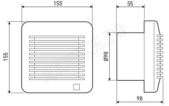 Вытяжной вентилятор EDM 100 C Вытяжной вентилятор EDM 100 C